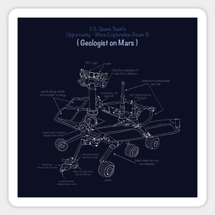 Geologist on Mars - Opportunity Sticker